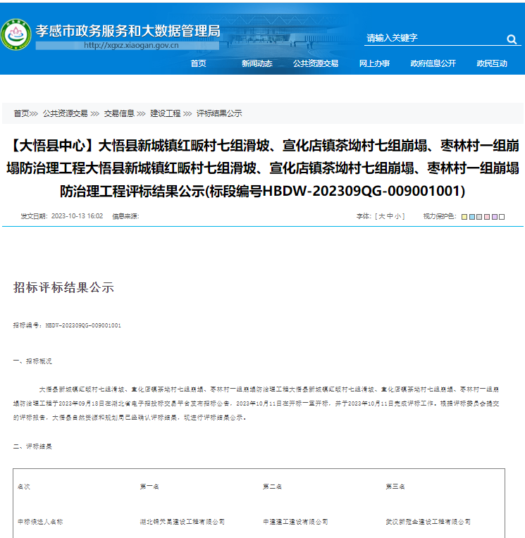 大悟縣新城鎮(zhèn)紅畈村七組滑坡、宣化店鎮(zhèn)茶坳村七組崩塌、棗林村一組崩塌防治理工程.png